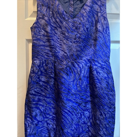 Banana Republic linen Dress Blue And Black Size 12 SHIPS IN 24HRS - Picture 4 of 9